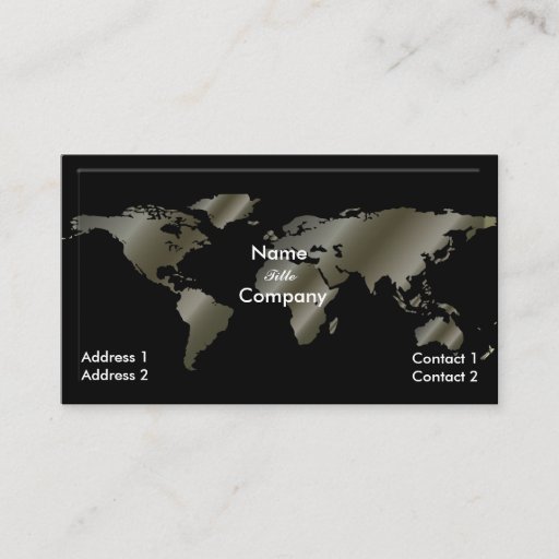 Customizable Going Global /silver business card