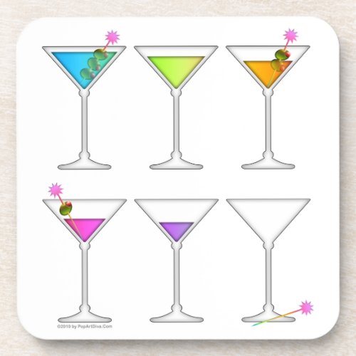 Going Going Gone _ Disappearing Martini Cork Coa Coaster