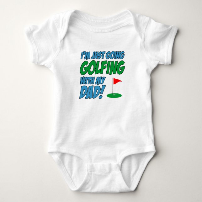 Going Golfing With Dad Child Baby Bodysuit (Front)