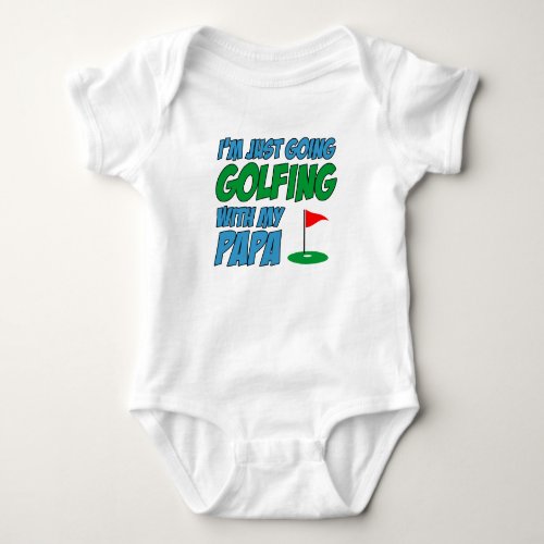 Going Golfing With Papa Grandchild Baby Bodysuit