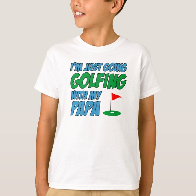 Going Golfing With Papa Grandchild T-Shirt (Front)