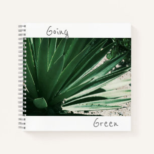 Going Green Aloe Succulent Plant Notebook