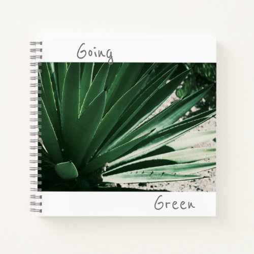 Going Green Aloe Succulent Plant Notebook