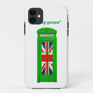 "Going green" London phone box iPhone 11 Case