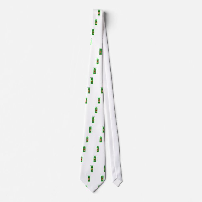 "Going green" London phone box Neck Tie (Front)