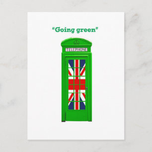 "Going green" London phone box Postcard