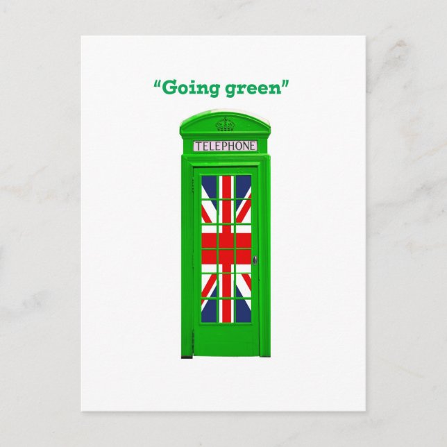 "Going green" London phone box Postcard (Front)