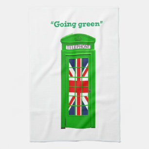 "Going green" London phone box Towel