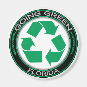 Going Green Recycle Florida Magnet