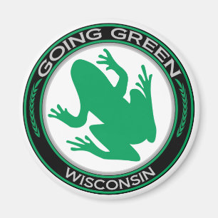 Going Green Wisconsin Frog Magnet