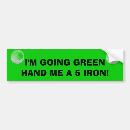 Going Green With a Golf Club Bumper Sticker