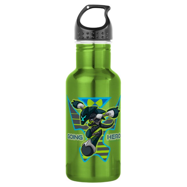Going Hero - Omni-Kix XLR8 Stainless Steel Water Bottle (Front)