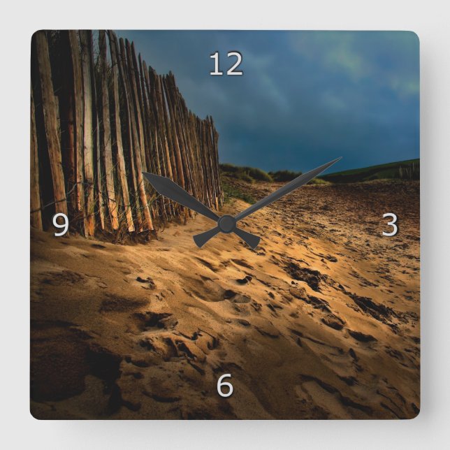 Going Home from the Beach Square Wall Clock (Front)