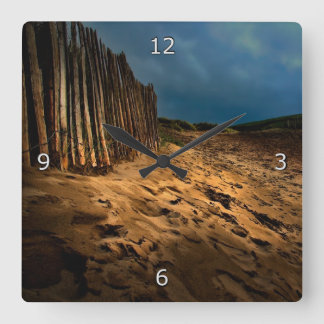 Going Home from the Beach Square Wall Clock