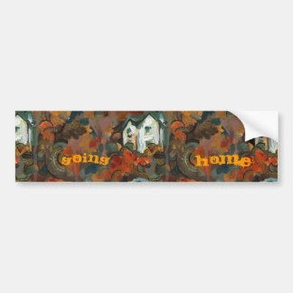 Going Home White House & Autumn Trees Bumper Sticker