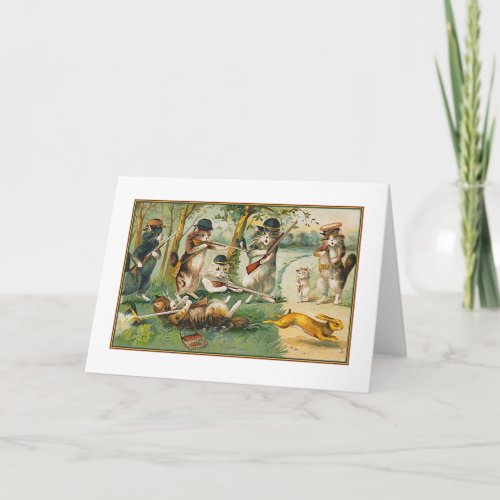Going Hunting Vintage Greeting Card