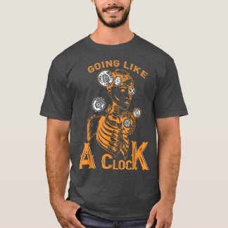 Going like a clock, Human Skeleton Steampunk T-Shirt
