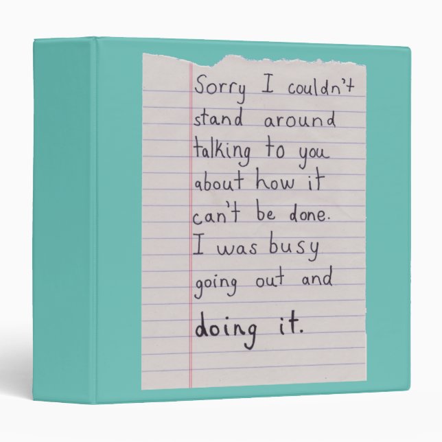 Going Out and Doing It binder (Front/Spine)