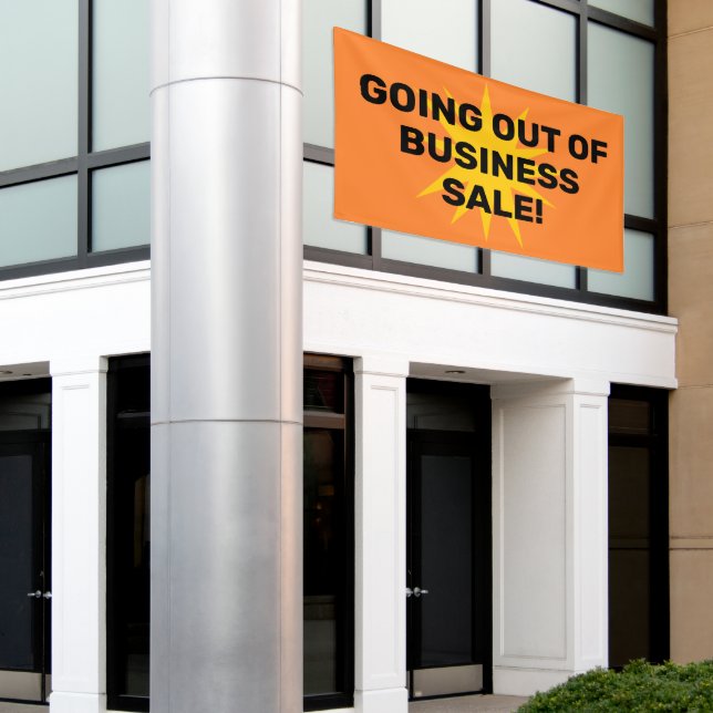 Going Out of Business Sale Banner (Outside Building)