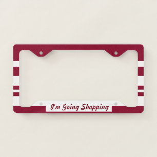 Going Shopping License Plate Cover