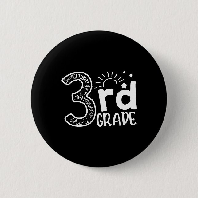 Going To 3rd Grade Teacher Squad And Third Grade B Button (Front)