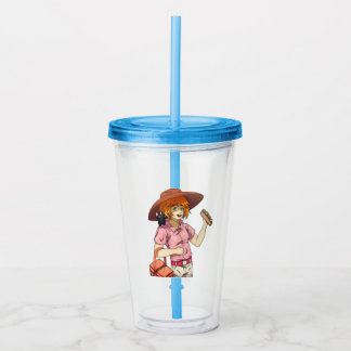 Going to a Picnic with a Cat  Acrylic Tumbler