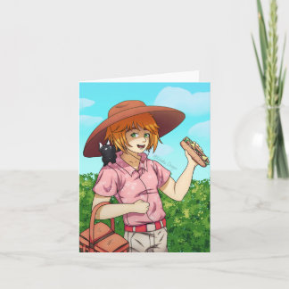 Going to a Picnic with a Cat  Card