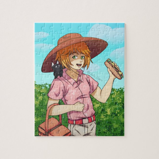 Going to a Picnic with a Cat  Jigsaw Puzzle (Vertical)