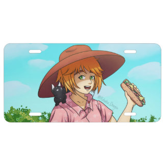 Going to a Picnic with a Cat  License Plate