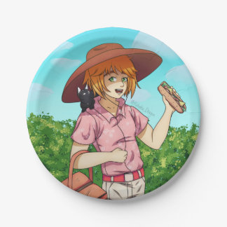 Going to a Picnic with a Cat  Paper Plates