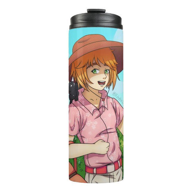 Going to a Picnic with a Cat  Thermal Tumbler (Front)