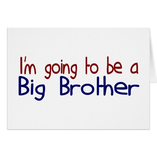 Going to be a Big Brother Cards (Front Horizontal)