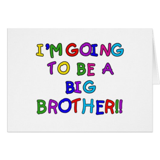 Going to be a Big Brother Cards (Front Horizontal)