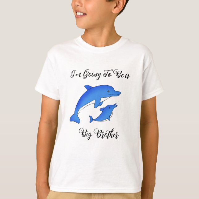Going to be a Big Brother | Dolphins T-Shirt (Front)