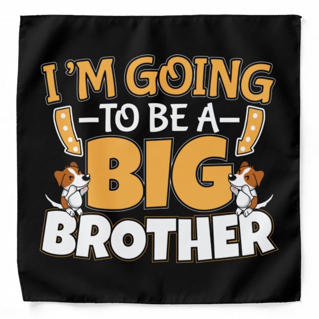 Going to Be a Big Brother - New Baby Sibling Bandana (Front)