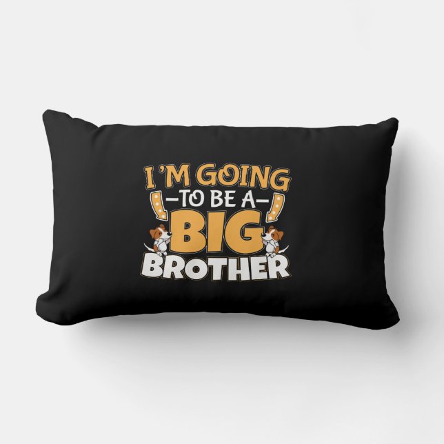 Going to Be a Big Brother - New Baby Sibling Lumbar Pillow (Front)