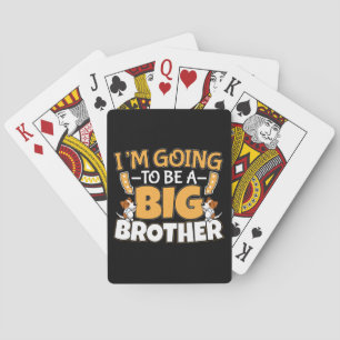 Going to Be a Big Brother - New Baby Sibling Poker Cards