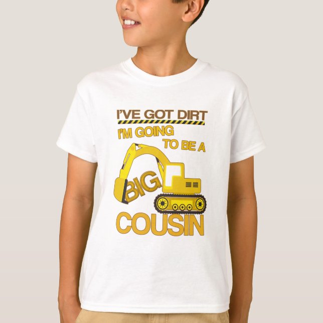 Going to be a big cousin construction t-shirt (Front)