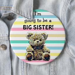 Going to be a Big Sister Button | Zazzle