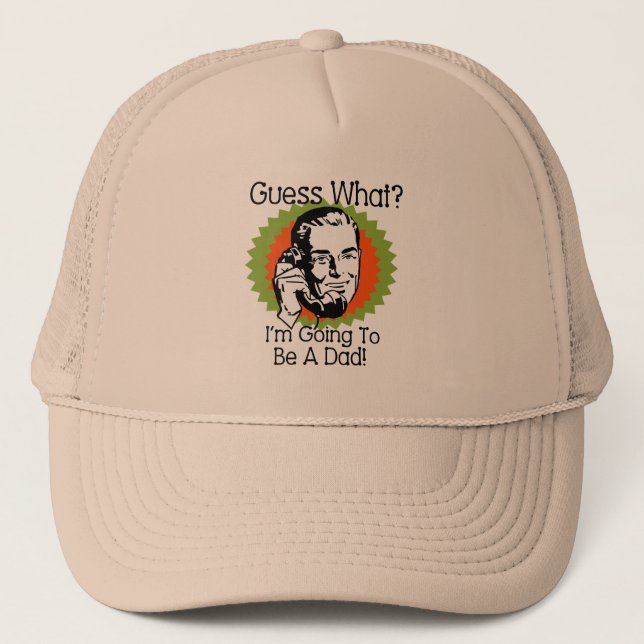 Going to Be a Dad Orange Green Trucker Hat (Front)