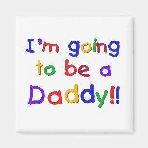 Going to be a Dad-Primary Colors Magnet