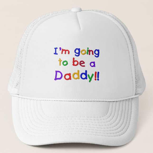 Going to be a Dad-Primary Colors Trucker Hat (Front)