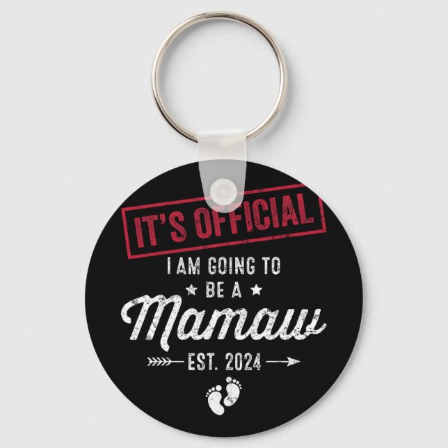 Going To Be A Mamaw First Mothers Day New Mom  Keychain (Front)