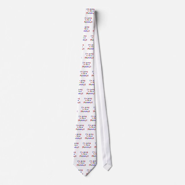 Going to be a Mommy Primary Colors Neck Tie (Front)