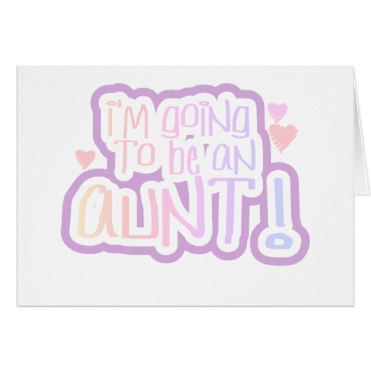 Going to be an Aunt Cards (Front Horizontal)
