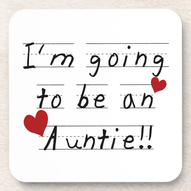Going To Be An Auntie Kid Print Tshirts and Gifts Drink Coaster (Front)