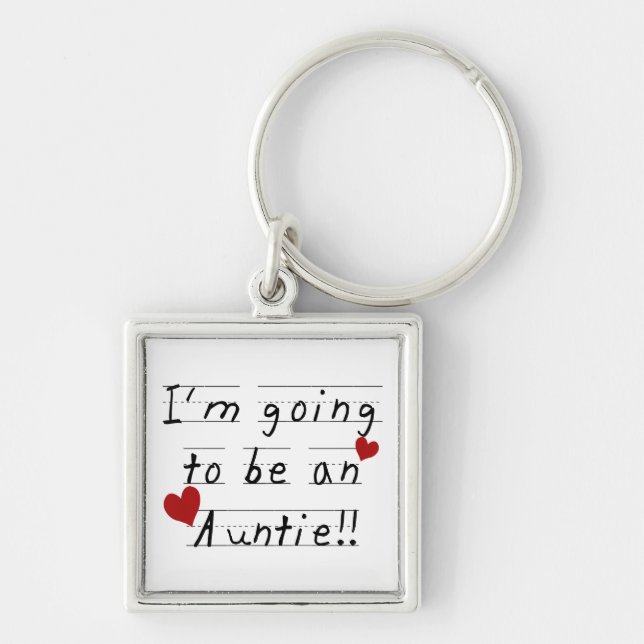 Going To Be An Auntie Kid Print Tshirts and Gifts Keychain (Front)