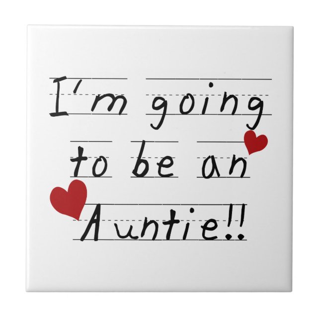 Going To Be An Auntie Kid Print Tshirts and Gifts Tile (Front)