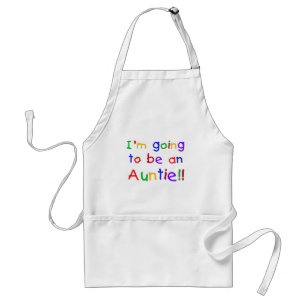 Going to be an Auntie Primary Colors Adult Apron
