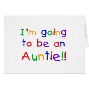 Going to be an Auntie Primary Colors Cards